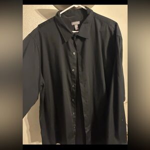 Van Husen Men’s Black Button Up Long Sleeve Shirt Size XXL 18-18 1/2